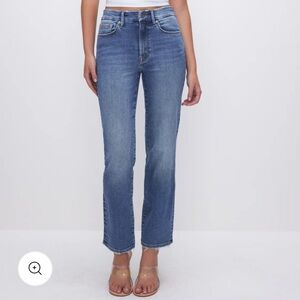 Good American Blue Straight Leg Jeans
